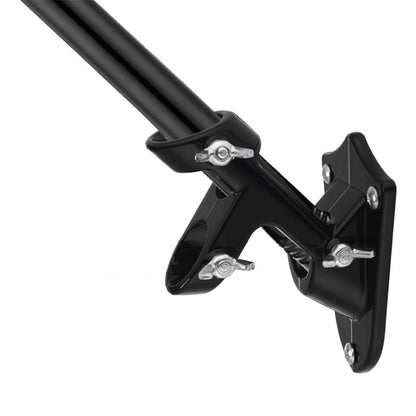 Flag Pole Kit with Rotating Flag Pole Rings and Two-Position Bracket-Black