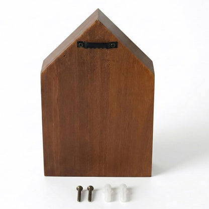 Vintage Key Holder Wall Mount with 3 Hooks Key Rack - Brown