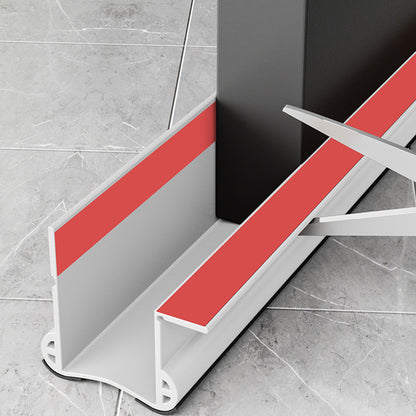 93cm Door Bottom Seal Strip Sound Reducing Felt Light Blocking - White