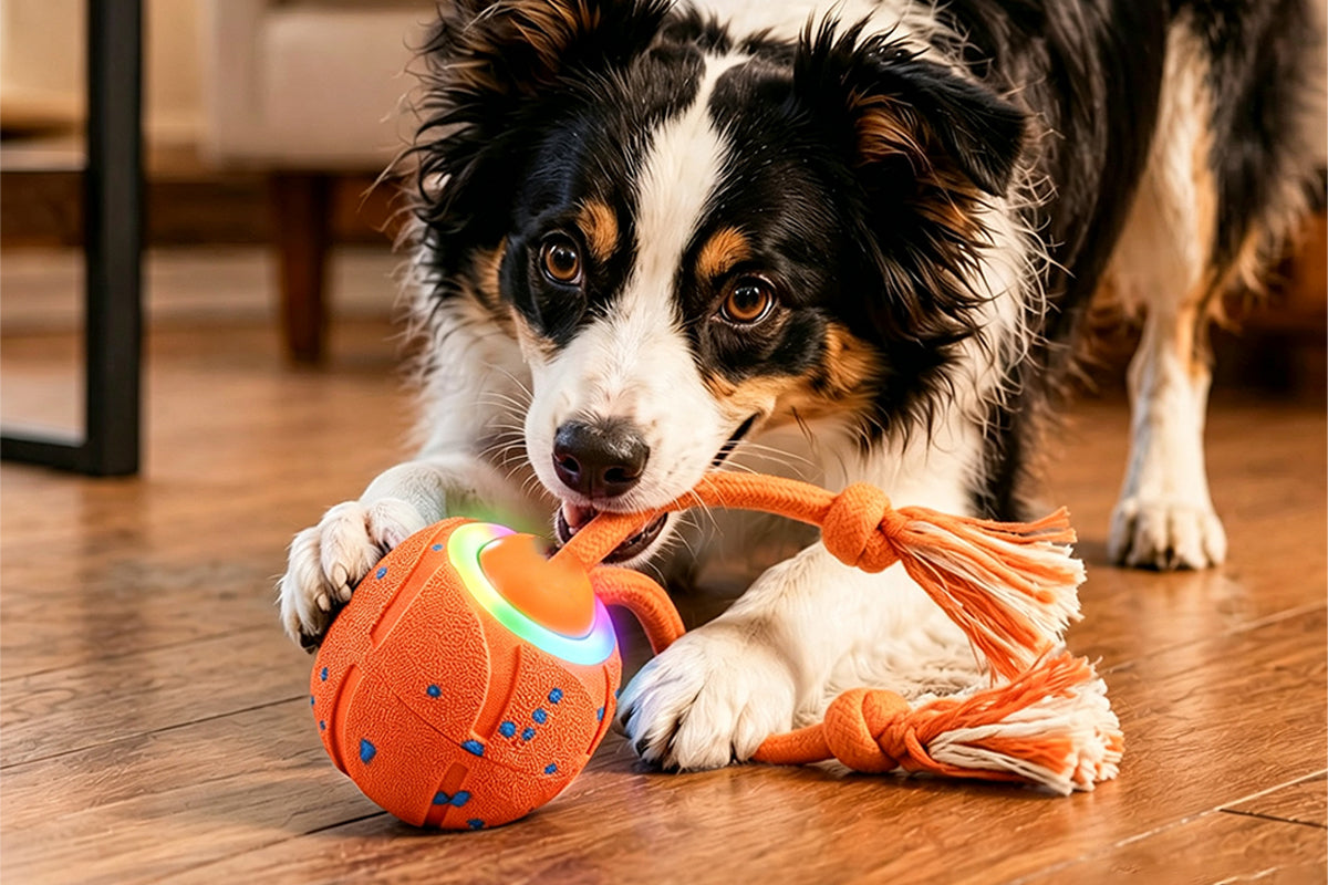 TPU Interactive Dog Ball with 3 Motion Modes Herding Ball for Dogs - Orange