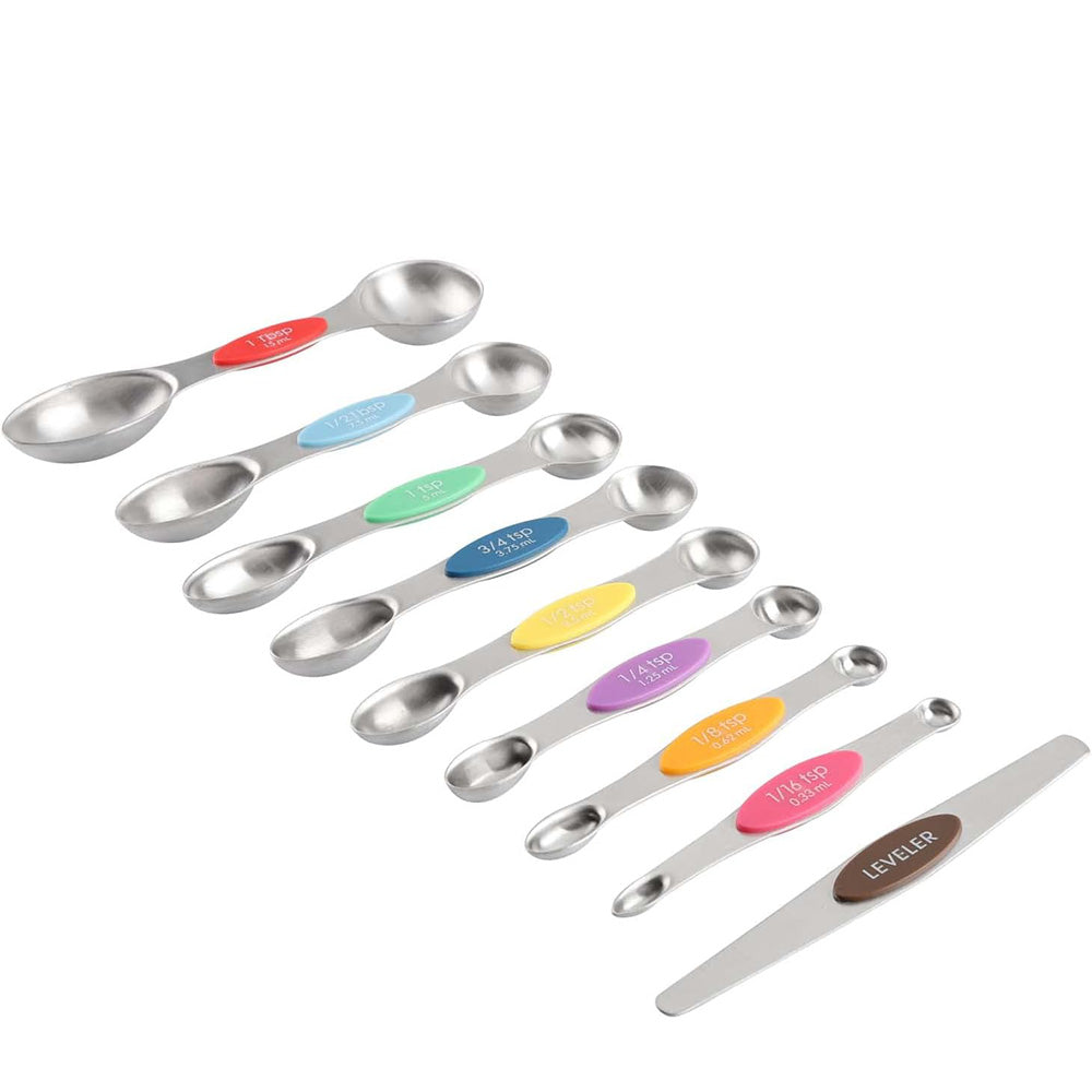 Stainless Steel Measuring Cups and Spoons Set with Leveler
