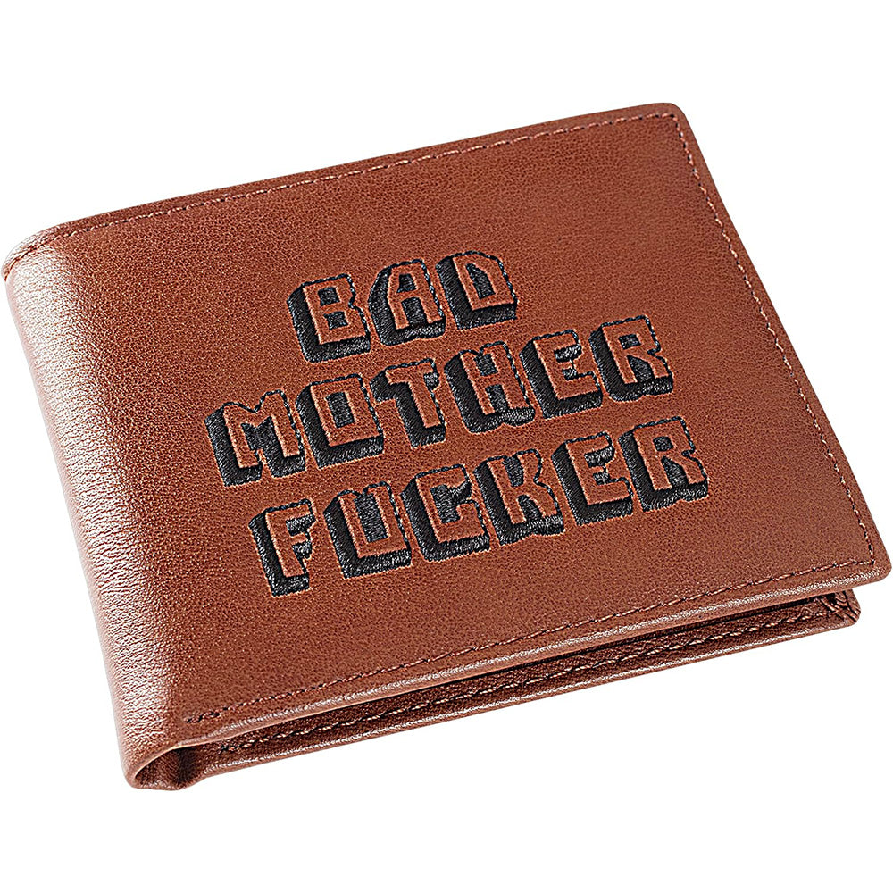Brown Engraved Men's PU Leather Wallet with 8 Card Slots