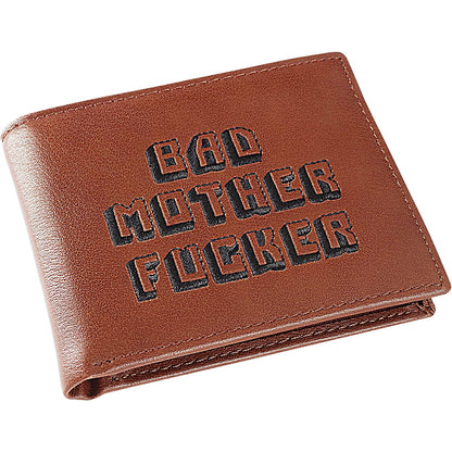 Brown Engraved Men's PU Leather Wallet with 8 Card Slots