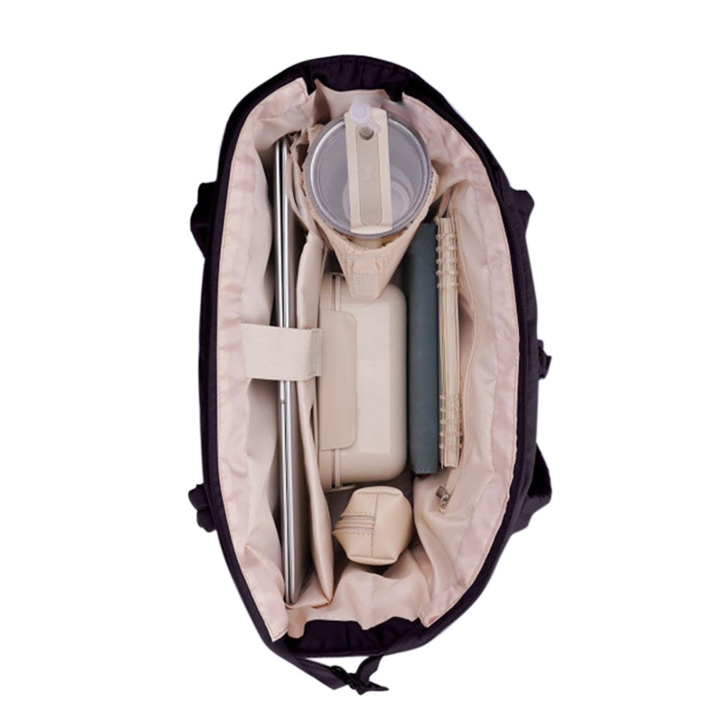 Women¡¯s Handheld Tote Bag ¨C With Cup Holder Compartment and Luggage Sleeve for Travel & Work Black