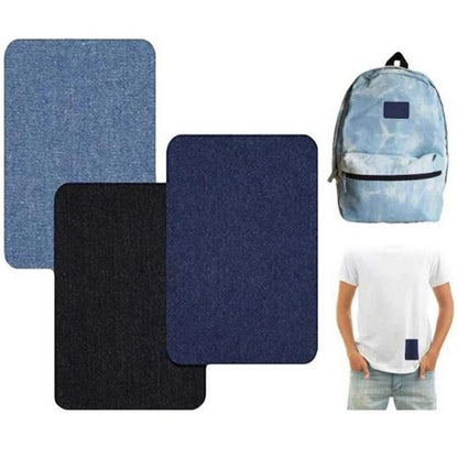 12Pcs Iron-on Patches Kits Denim Patches for Jeans Clothing Repair and Decoration