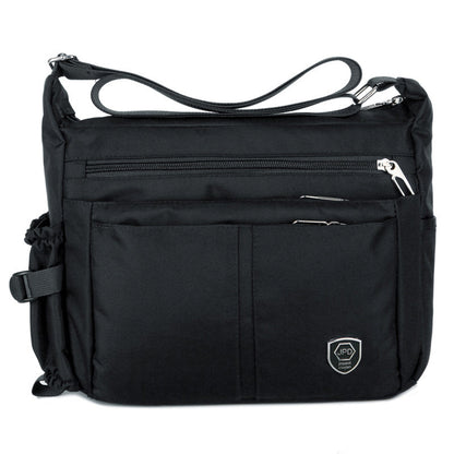 Water-Resistant Messenger Bag for Men Lightweight Travel Crossbody Sling Bag-Black