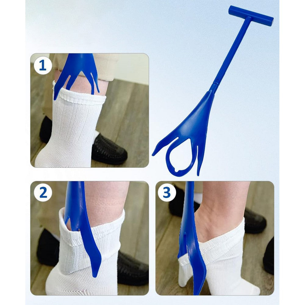 3 in 1 Sock Aids for Putting On Socks with Shoe Horn for Seniors Disabled