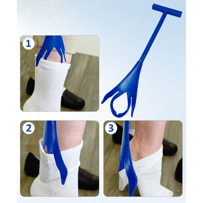 3 in 1 Sock Aids for Putting On Socks with Shoe Horn for Seniors Disabled