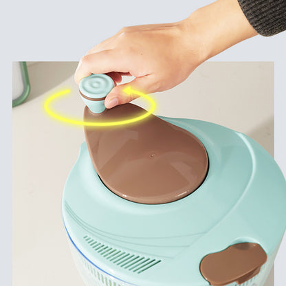 4L Manual Salad Spinne 2 Layer Removable Lettuce Spinner