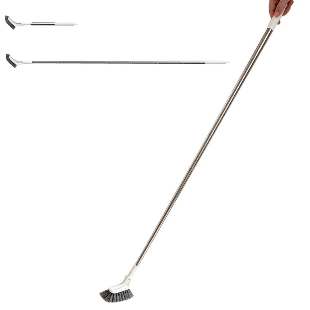 Telescopic Bathroom Cleaning Brush Tile Grout Scrubber with Stiff Bristles