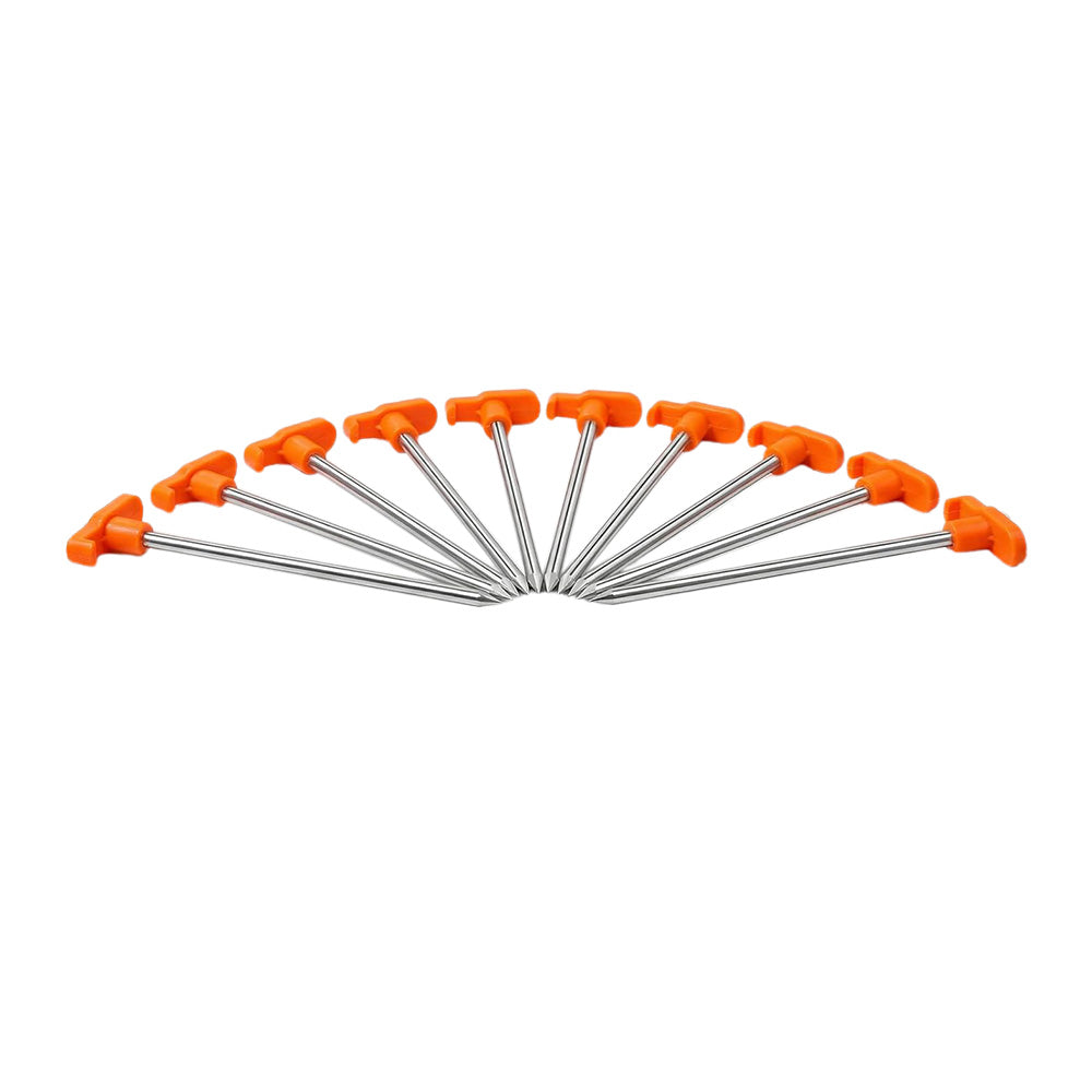 10 Pack 7 Inch Carbon Steel Tent Stakes