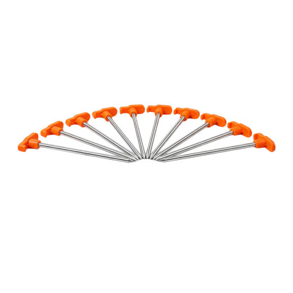 10 Pack 7 Inch Carbon Steel Tent Stakes