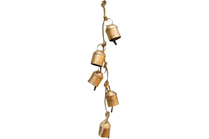 Rustic Golden Christmas Bell Ornaments Farmhouse Christmas Tree Decor