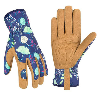 Garden Gloves PU Leather Gardening Weeding Gloves for Digging Planting Pruning