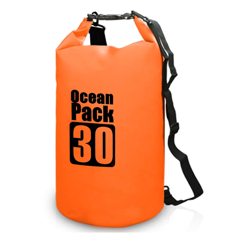 30L PVC Roll Top Water Resistant Dry Backpack with Shoulder Strap