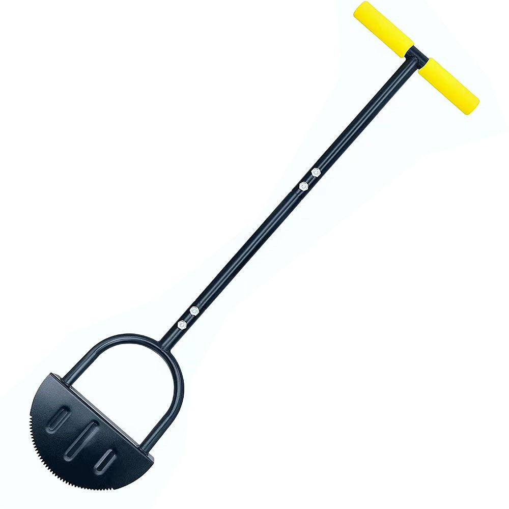 Ergonomic Manual Lawn Edger Half Moon Saw-Tooth Edger for Cleaning Edges Along Sidewalks Garden Beds