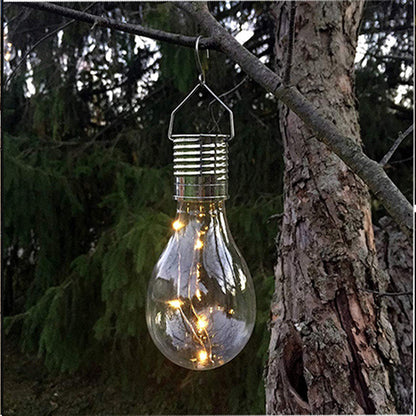 6pcs Outdoor Solar Powered LED Light Bulb Garden Yard Hanging Lamp -Transparent