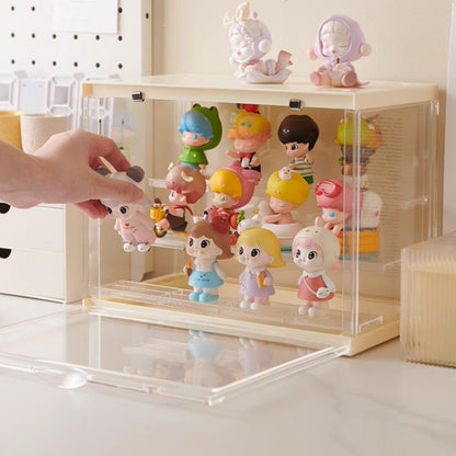 3-Tier Clear Display Case Dustproof Storage Box for Action Figures Collectibles Model Toys