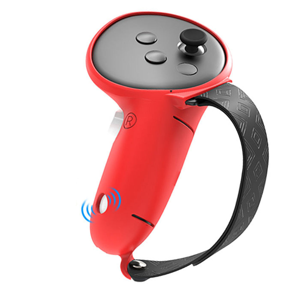 7-Piece Silicone Protective Case Set for Meta Quest 3S VR Headset Accessories Red