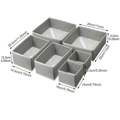 12Pcs Set Drawer Organizers for Clothes Underwear Sock Foldable Closet Organization Bins