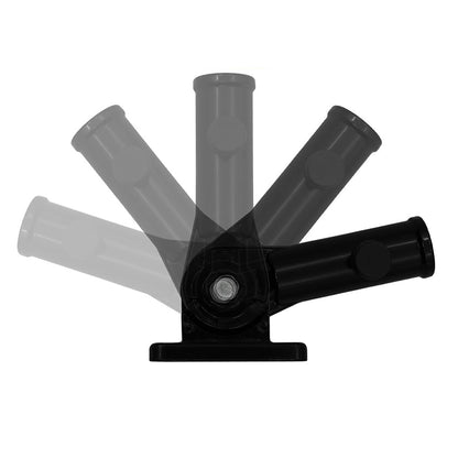 Adjustable Wall Mount Flag Pole Bracket for Flags - Black