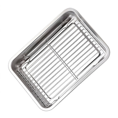 Stainless Steel Crisper Pan and Rack Set for Oven Baking Grilling and Draining