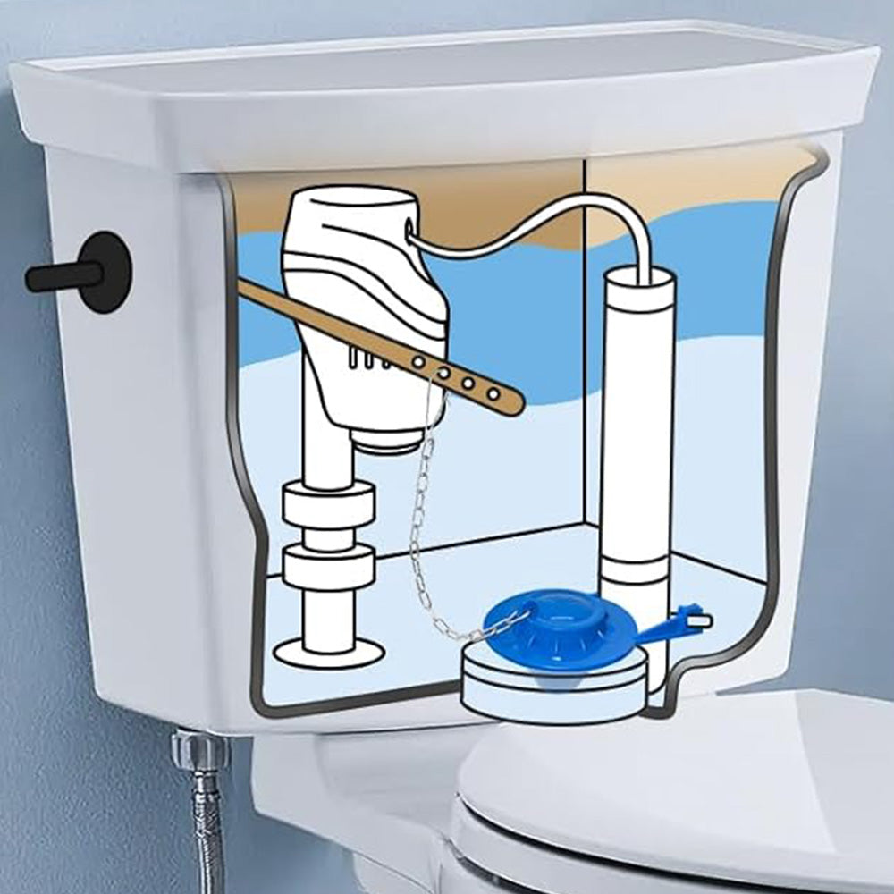 Universal Toilet Flapper Replacement Kit for Toilet Tank Flapper With Stainless Chains and Wrench