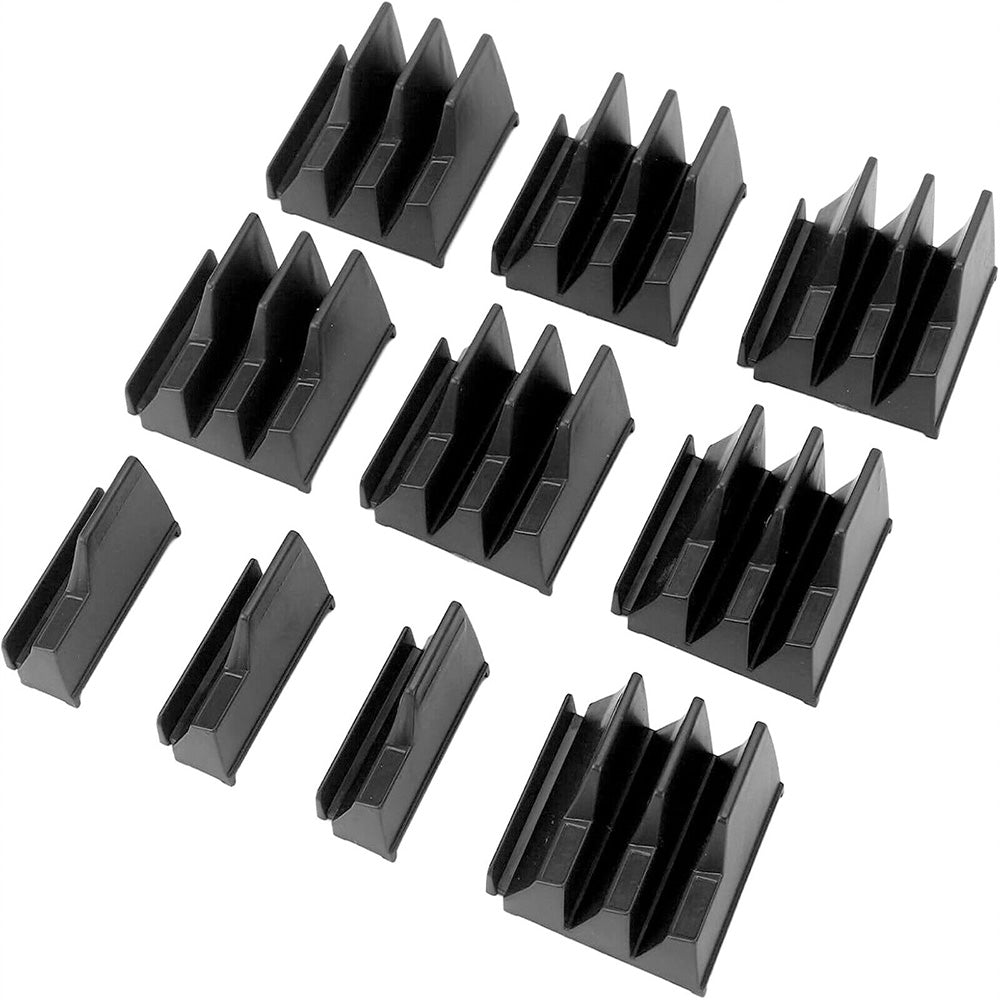 20-Tool Wrench Organizer Detachable Wrench Holder Rack Set for Tool Box Tool Drawer Storage Black