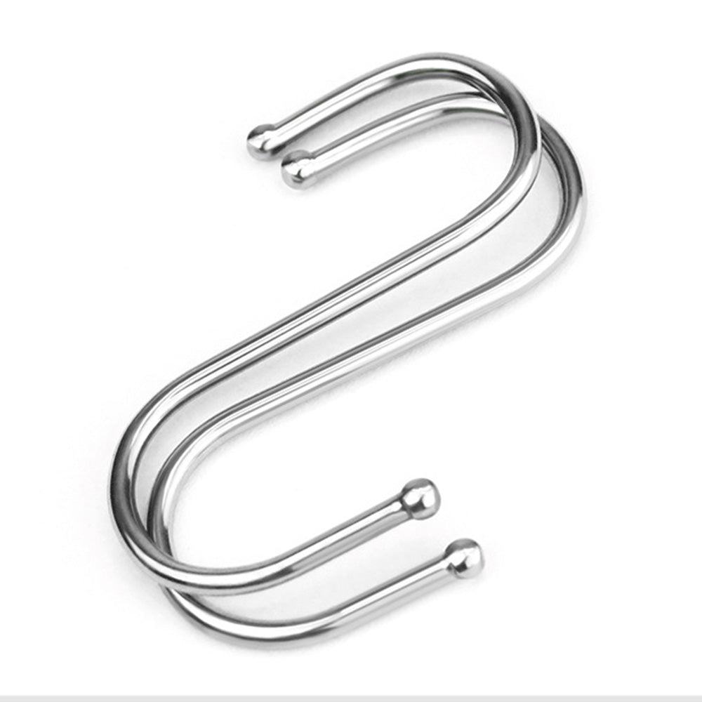 40Pcs Stainless Steel Metal S Shaped Hooks Clothes Hanger for Kitchen Bathroom Closet