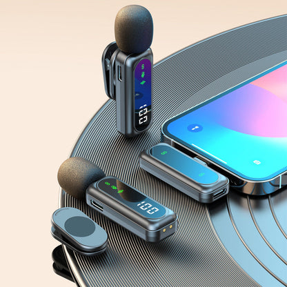 Wireless Lavalier Microphone ââ‚?Magnetic Mini Mic with LED for Phones