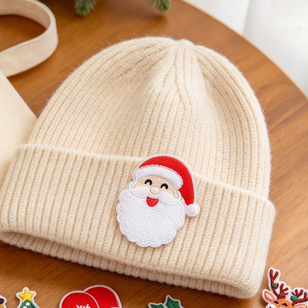 32 Piece Christmas Embroidered Iron-On Letter and Pattern Patch Set