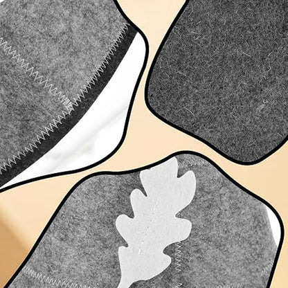 2Pcs Felt Sauna Hat