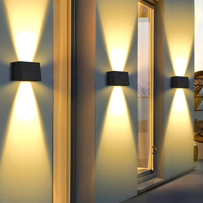 Solar Wall Light Adjustable Beam Angle for Garden Patio-Warm Light