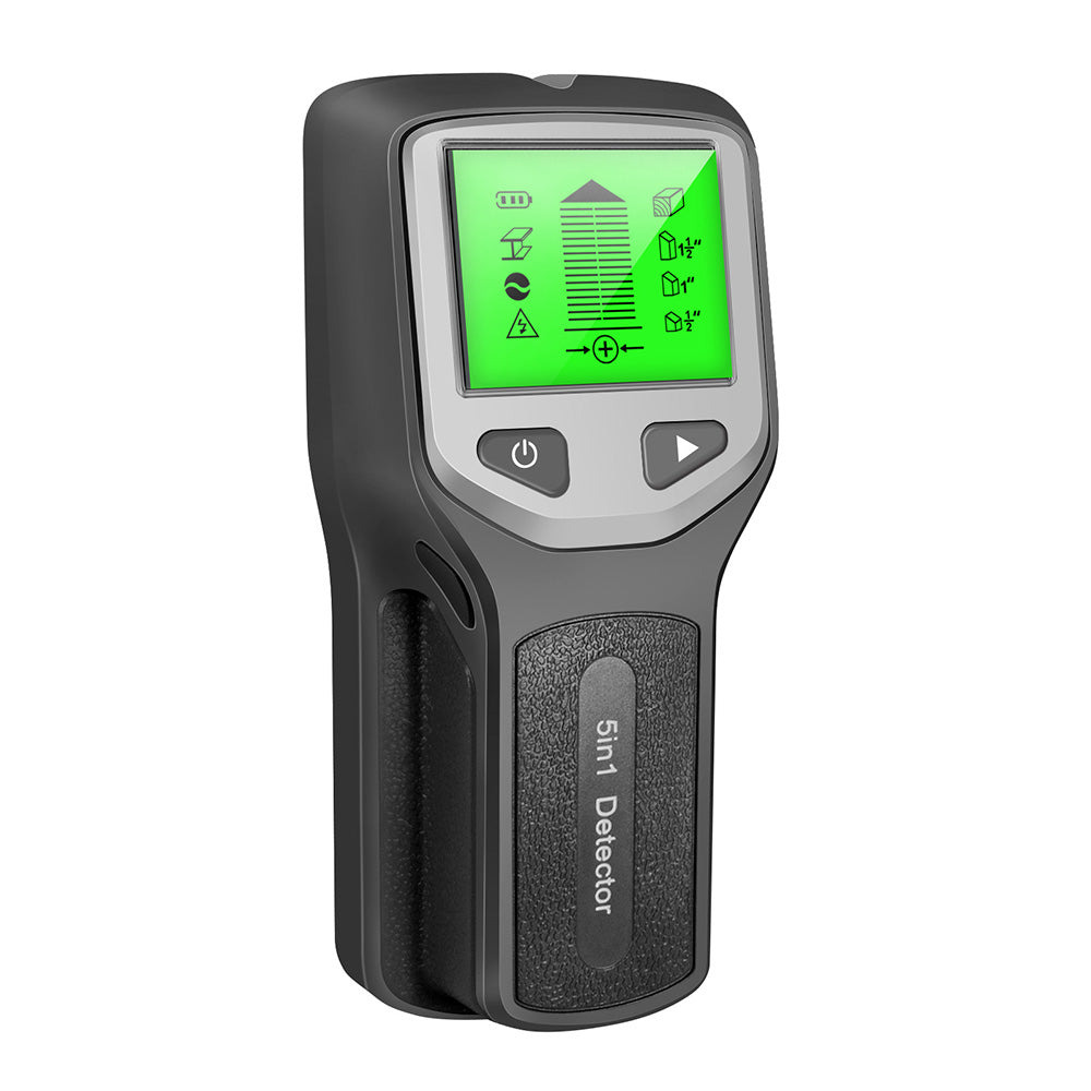 5 in 1 Stud Finder Wall Scanner with 5 Modes and LCD Display - Black