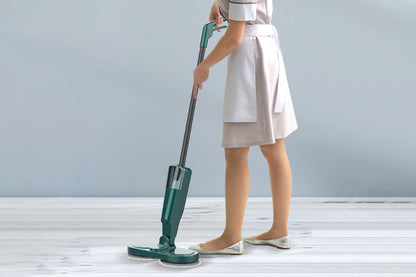 Cordless Electric Mop Power Spray Spin Mops For Floor Cleaning Hardwood Floor Scrubber Detachable Tank-Green