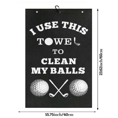 Golf Towel Cleaning Cloth With Clip For Golf Balls Clubs Bags