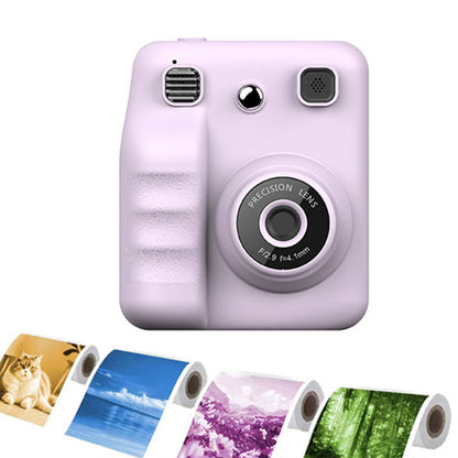 Instant Print Camera 1080P HD Portable Digital Camera with 32GB TF Card Gift Purple