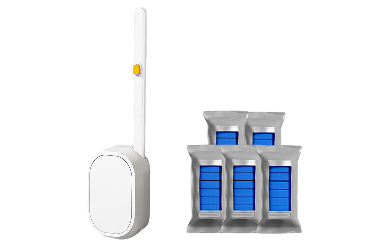 Toilet Bowl Brush Set with 30 Piece Wand Refills