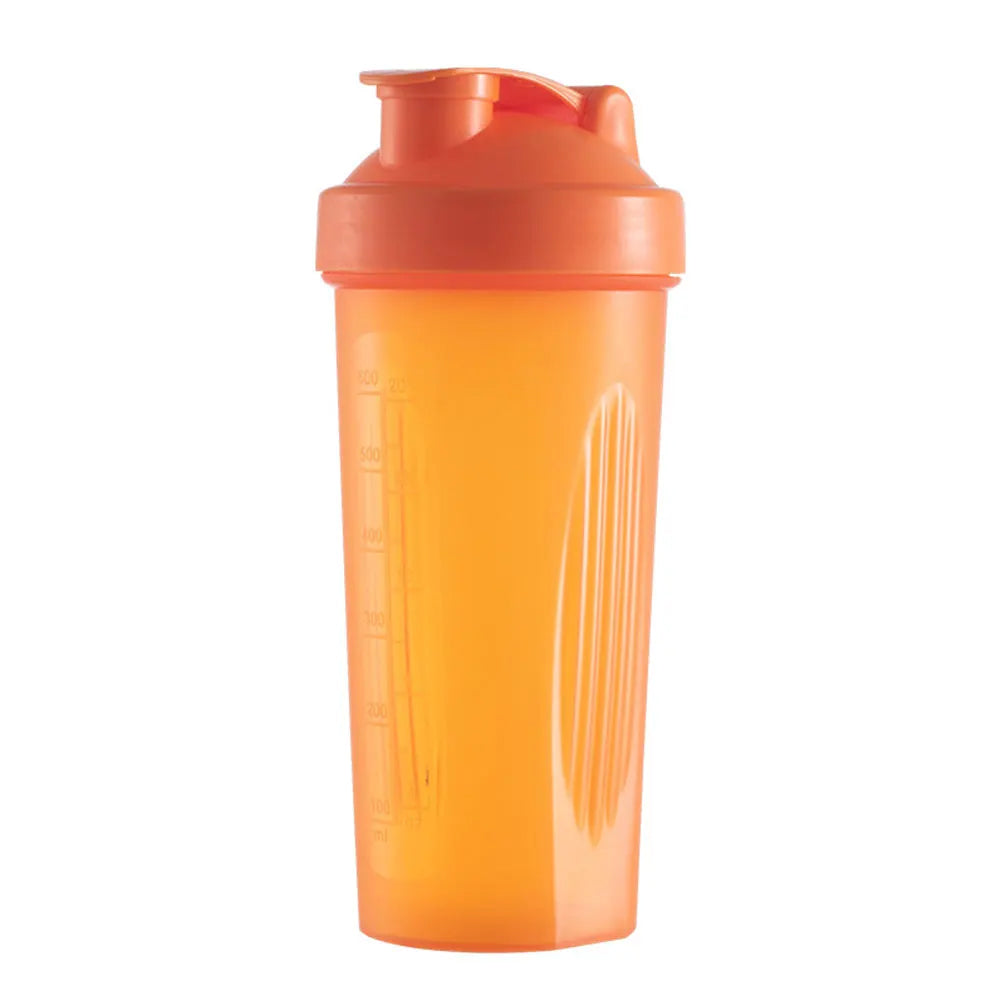 600ML Shaker Bottles Protein Mixes Shaker Bottle Shaker Cup Orange