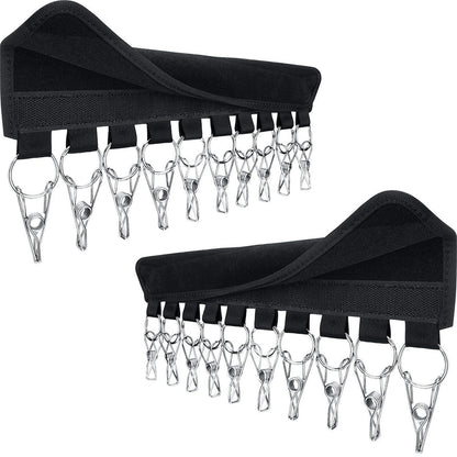 10 Clips Portable Baseball Cap Hanger for Closet Door Wall Hat Organizer