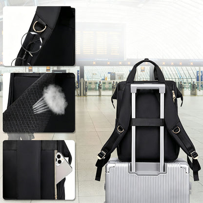 2-in-1 Lunch Backpack For Women Laptop Backpacks Travel Backpacks-Black