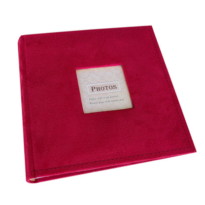 200 Photo Album with Memo Space Storage Book- Red
