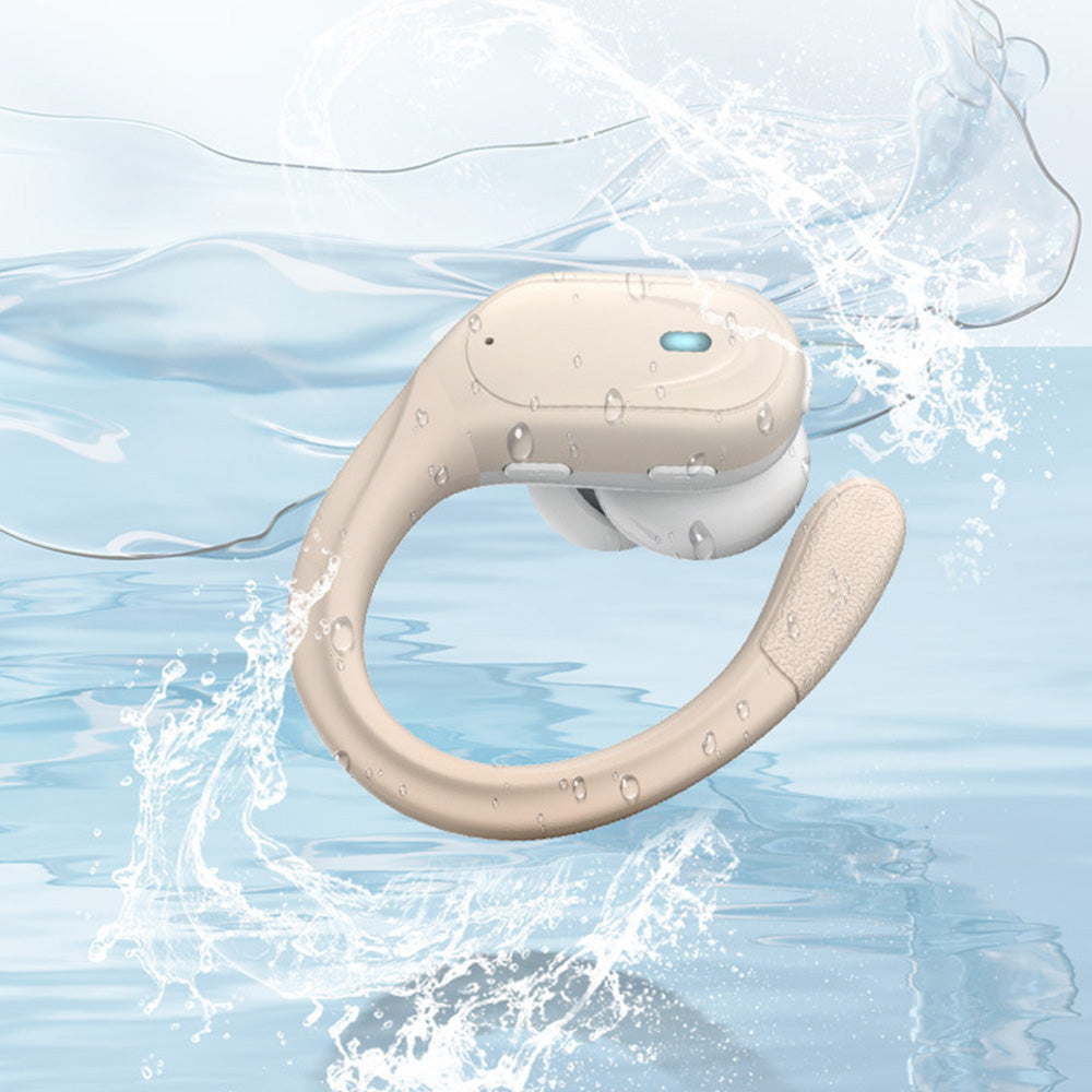 Wireless Earbuds Bluetooth Headphones IPX5 Waterproof Earphones for Workout Running-Beige