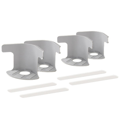 4Pcs Bed Sheet Holder Quilt Fixing Tool with 4 Retaining Strips Fits Most Mattress Grey