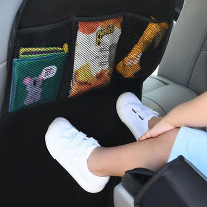 2 Piece Rear Auto Seat Back Covers and 3 Compartment Organizer Box