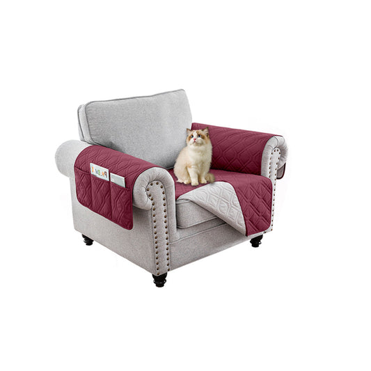 Water Resistant Split Recliner Couch Cover Non-Slip Sofa Chair Slipcovers Red