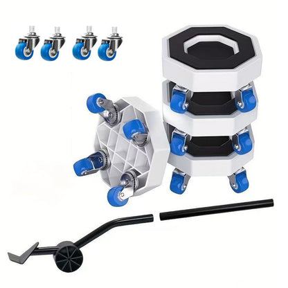 Universal Furniture Mover Wheel Set with Sliding Base & Lifting Rod