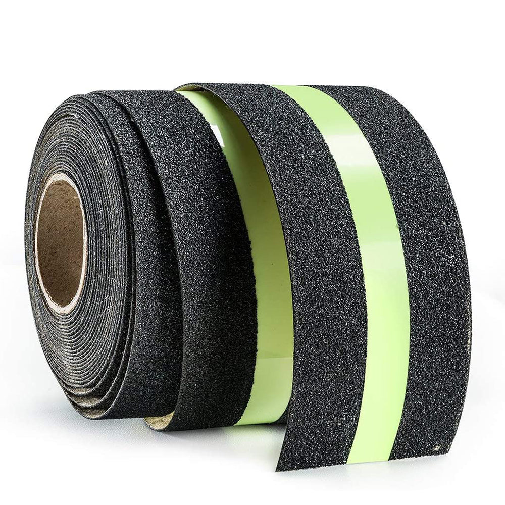 5CMx5M PVC Black Anti Slip Grip Tape with Glow in The Dark for Indoor or Outdoor