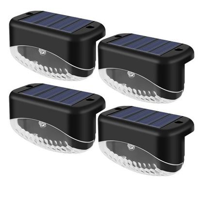 4Pcs Solar Waterproof Fence Yard Lamp Lamp Deck Lights Wall Landscape Lamp -Warm White