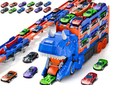 Dinosaur Car Truck Toys Set - Blue
